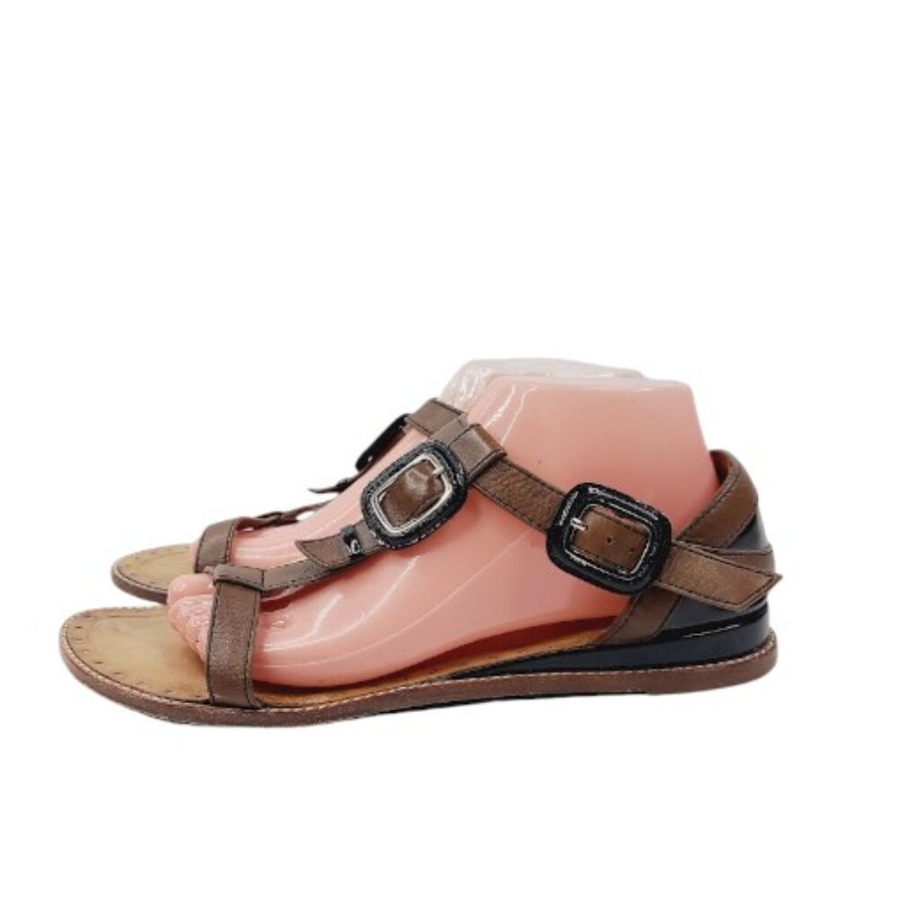 Cole Haan Women's Brown Leather Open Toe Classic Gladiator Sandal Size 9.5B